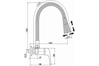 Смеситель для кухни Rav Slezak Sazava SA502.5/13 хром черный